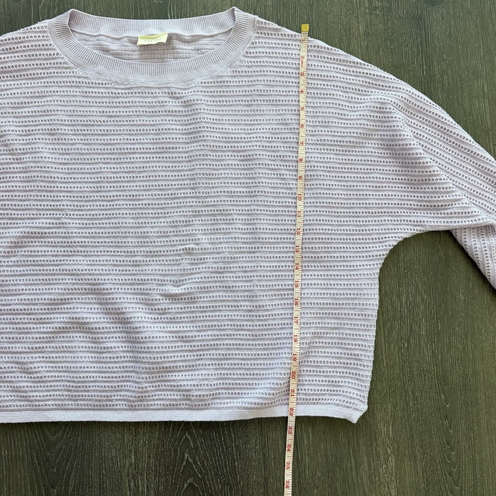 Poetry NWT Lavender 100% Organic Cotton Sweater Sz 18 Coastal Boho Minimalist - Picture 7 of 10